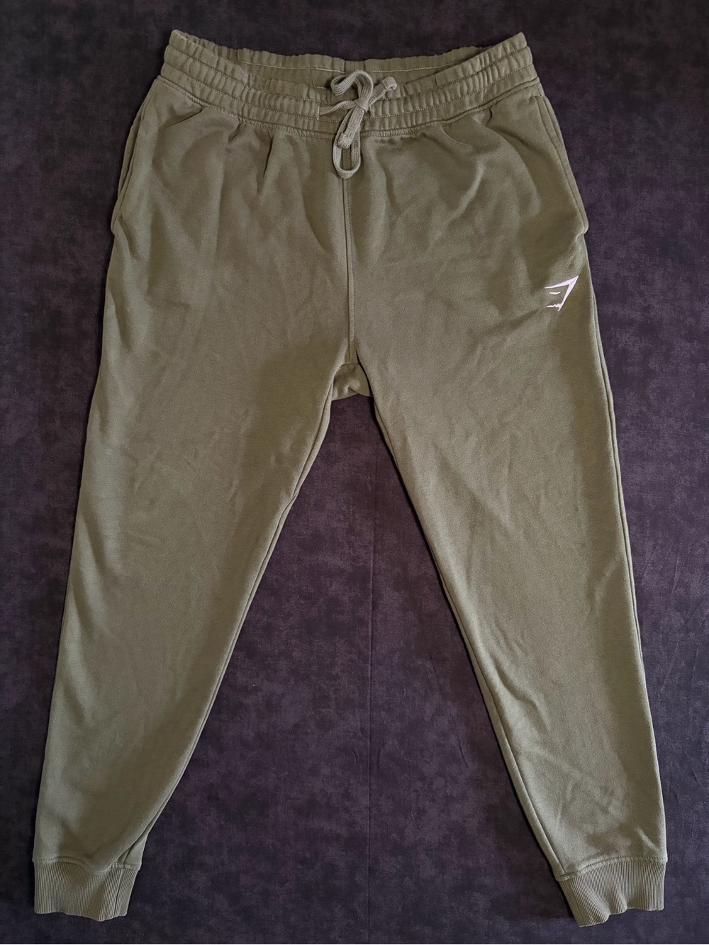 Gymshark Olive Green Men's Joggers with Drawstring Size L